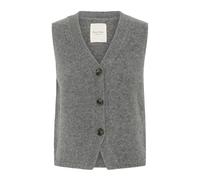 Part Two - Gilet Tricot Gris Chiné - Femme - Pulls - Gris - Taille: 36 FR