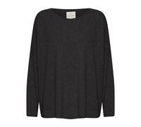Part Two - Pull en Tricot Noir avec Col Rond - Femme - Pulls - Noir - Taille: 44 FR