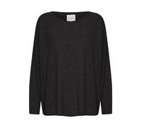 Part Two, Femme, Pulls, Noir, Taille: 42 FR Pull en Tricot Noir avec Col Rond