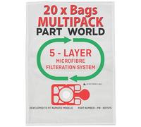 Part World Lot de 20 sacs à poussière en microfibre pour aspirateur Henry Numatic Hetty Basil James - Lot de 20