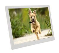 Partager Le Cadre Photo, Cadre Photo numérique 15,4 Pouces Musique de Fond Jouant 100-240V Télécommande Intelligente pour Le Partage vidéo (Prise UE)