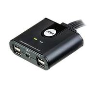 Partageur 4 périphériques vers 4 PC/MAC USB 2.0 Aten US424 - Commutateur de partage des périphériques USB - Noir