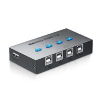 Partageur D'imprimante USB 2/4 Ports, Synchroniseur USB 4 Entrées, 1 Sortie, Commutateur USB Automatique Multi-ordinateur, Dispositif De Partage Clavier/souris Et Affichage Contrôleur(4 ports)