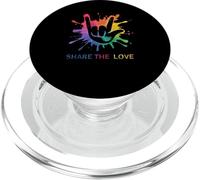 Partagez The Love, langage des Signes coloré, Hippie PopSockets PopGrip pour MagSafe