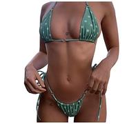 Parte Arriba Bikini Mujer Swimsuit Women Bikini Mujer de Playa Traje de baño piezas Traje baño sólido Trajes Conjunto Tankinis BañAdores Natacion Moda Verano (Army Green, M)
