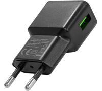 Partel, double chargeur secteur USB-A 12W 2.4A Grab'N Go Compact et léger, noir