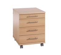 Partenaire mobilier Möbelpartner Rollcontainer Colors 701402 Caisson À roulettes, Décor Hêtre De Samerberg, Environ 41,6 x 50 x 56,9 cm