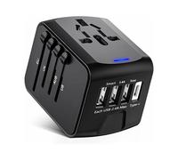 Partenaire mondial d'alimentation, adaptateur de voyage universel avec sortie USB-C intelligente de 3,4 A pour une charge ultra-rapide, idéal pour