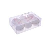 PARTENOPE SRL DEC.5 Lot de 6 Boules Roses 9 cm 40722302, comme Photo, Unique