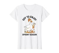 Partez pour Profiter de la Saison effrayante d'une oie rigolote T-Shirt Graphique avec Valeur