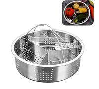 Parthan Panier Vapeur - Cuisson Vapeur en Acier Inoxydable, pour Cuire des Légumes, Cuisine Panier en Maille, Séparateur Grille (21 x 6 cm)