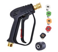 Parthan Pistolet de lavage à haute pression M22 14 mm avec 5 buses de pulvérisation, nettoyeur haute pression pour voiture 4000 psi/200 bar