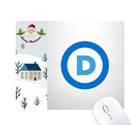 parti démocratique amérique emblème bleu cadeau de noël maison tapis de souris