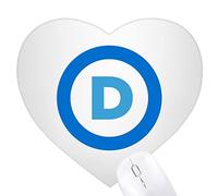 parti démocratique amérique emblème bleu Jeux de tapis de souris en forme de coeur