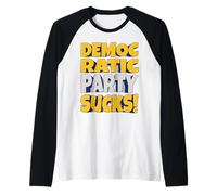 Parti démocratique craint ! Proud Republican Party Patriot Manche Raglan