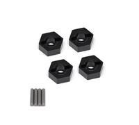 Parti RC Pour Arrma 3s Pour Senton Pour Vorteks Pour Typhon Big Pour Rock Pour Granite 1/10 4 Pièces Adaptateur Moyeu Hexagonal Roue Métal 14 Mm Voiture Radiocommandée(Black)