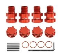 Parti RC Pour Arrma 3s Pour Senton Pour Vorteks Pour Typhon Big Pour Rock Pour Granite 1/10 Adaptateur Hexagonal Roue Métallique 14Mm 17Mm Niveau Voitures Radiocommandées(Red)