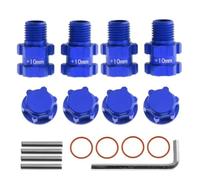 Parti RC Pour Arrma 3s Pour Senton Pour Vorteks Pour Typhon Big Pour Rock Pour Granite 1/10 Adaptateur Hexagonal Roue Métallique 14Mm 17Mm Niveau Voitures Radiocommandées(Blue)