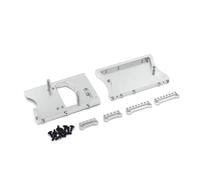 Parti RC Pour MangNiu D90 D91 D96 Pour MN98 99S V1 Voiture Télécommandée Mise À Niveau Du Support D'amortisseur Du Boîtier De Direction Et La Poutre Arrière(Silver)