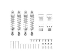 Parti RC Pour MN D90 Pour MN-90 Pour MN99S Pour WPL C14 C24 C34 1 Ensemble D'amortisseurs En Métal Avec Pièces De Mise À Niveau De Voiture RC Étendues(Silver)