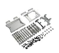 Parti RC Pour MN D90 Pour MN98 Pour MN99S 1/12 Métal Pour Châssis Biellette De Direction Servo Support Amortisseur Poutre Ensemble Pièces De Mise À Niveau De Voiture RC(Silver)