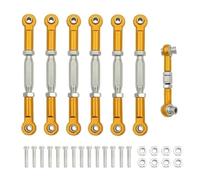 Parti RC Pour Traxxas Pour Slash 4X4 Pour VXL 2WD Pour Rustler Pour Stampede Pour Hoss 1/10 Métal Tendeurs Ensemble Biellettes Carrossage Voiture RC Mise Niveau(Yellow)