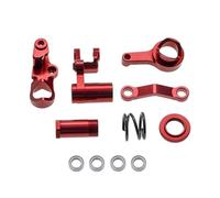 Parti RC Pour Traxxas Pour Slash Pour Rustler Estampé Pour Hoss 4X4 Pour VXL 1/10 RC Métal 6845X Manivelles De Direction Et Ensemble De Servomoteurs Drag Link(Red)