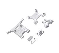 Parti RC Pour Wltoys 144001 1/14 Alliage D'aluminium Pare Chocs Avant Pièces De Rechange Pour Mise À Niveau Ou Réparation De Voitures Télécommandées(Silver)