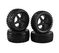 Parti RC Pour Wltoys 144001 144010 124007 124017 124019 Pour Tamiya Pour TT02B Pour HSP 1/10 1/12 1/14 4 Pièces Pneu De Roue 87Mm Voiture Tout Pour Terrain RC Pour Buggy(Black)