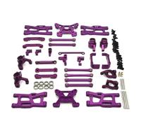 Parti RC Pour Wltoys 144016 144018 1/14 Support Moyeu Direction Métal Pour Kit Tour D'amortisseur Biellette Bras Oscillant Voiture Télécommandée Accessoires Mise Niveau(PURPLE)