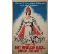 Parti Républicain Radical Socialiste Affiche Poster Reproduction - Format 50X70 cm Papier Luxe 300 GR - Vente du fichier numérique HD Possible Nous Consulter (Boutique : affichevintage.FR)
