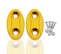 Partie arrière Accessoires Moto : Pare-Brise Usiné CNC Cache-rétroviseurs Driven Suppression des Trous De Rétroviseurs pour Kawasaki ZX-6R ZX6R 2003-2004(Yellow)