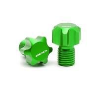 Partie arrière pour Kawasaki Z 800 Z800 2012 2013 2014 2015 2016 Rétroviseurs De Moto Trou Bouchon Vis Bouchons Boulon Fileté M10X1.25(Green)