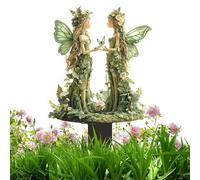 PARTIE DE FAIRY GARDINE - SCULPTURE DU MÉTÉRIEUR DU MÉTÉRIQUE DURABLE, ORNALEMENT EXTÉRIEUR | Piste d'art de parcours de patio pour balcon, porche, cour, accent de décoration saisonnière pour l'aménag
