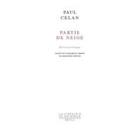 Partie de neige - Paul Celan - Seuil - broché - Poésie