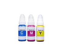 Partie de Remplacement de Bouteille d'encre pour imprimante Fourniture de Cire Compatible avec G1000 G1010 G2000 G2002 G2010 G3000 G3010G4000 G4010(C-M-Y 3 Colors)
