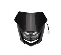 Partie du Capot Phare De Moto Universel Lampe Frontale Éclairage Enduro Double Sport Saleté Carénage pour Y-AMAHA pour H-Onda(Nero)