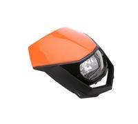 Partie du Capot Phare De Moto Universel Lampe Frontale Éclairage Enduro Double Sport Saleté Carénage pour Y-AMAHA pour H-Onda(Orange)