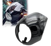 Partie du Capot pour BMW R18 100 Ans Moto Pare-Brise Déflecteur d'air Rond Phare Couverture ABS Plastique Écran Carénage(Nero)