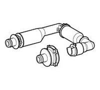 partie eau Geberit pour commande d'urinoir intégrée 243326001, fonctionnement sur secteur et batterie