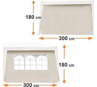 Partie latérale du pavillon 2X parties latérales pour 2x2 m avec paroi latérale ou 300x180cm pour 3x3 m