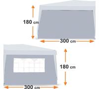 Partie latérale du pavillon 2X parties latérales pour 2x2 m avec paroi latérale ou 300x180cm pour 3x3 m