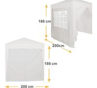 Partie latérale du pavillon 2X parties latérales pour 2x2 m avec paroi latérale ou 300x180cm pour 3x3 m