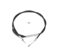 Partie ligne d'embrayage Pour Harley Pour Big Twin Pour Softail Road Pour Electra Glide Pour King Pour Fat Boy Pour Springer 1987-2006 Câble D'embrayage Moto En Acier Inoxydable(1795mm Black)