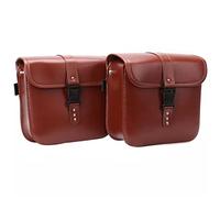 Partie Sac pour Harley Sportster XL883 XL1200 Touring Street Gilde Moto Sacoche De Selle Côté Bagage Sac À Outils(Brown)