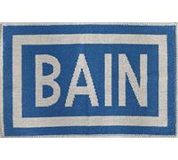 Partie Zen Tapis, Coton, Bleu, Unique