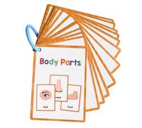 Parties Du Corps Cartes Flash Anglaises - Apprentissage De Mots De Vocabulaire, Kit Flash Éducatif Pour Les Tout-petits | ANATOMIE Symbol Tableau, Cartes De Poche D'étude De Langue, Jeu De Noms Présco