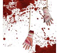 Parties du corps coupées, accessoires sanglants réalistes, décorations effrayantes de farce d'Halloween pour maison hantée, pelouse, patio, jardin, vacances effrayantes, fête, carnaval, cour, affichag