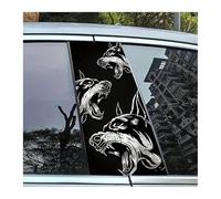 Parties Impression De Tête De Doberman Avec Motif À Trois Têtes Du Diable Autocollant Pour Piliers Et Portes B