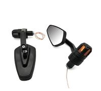 Parties Pour Suzuk GSF1200 GSF1250 GSF650 Pour BANDIT DL1000 DL650 Rétroviseur D'extrémité Barre Poignée Moto Avec Clignotant LED Rétroviseur Latéral(Noir)
